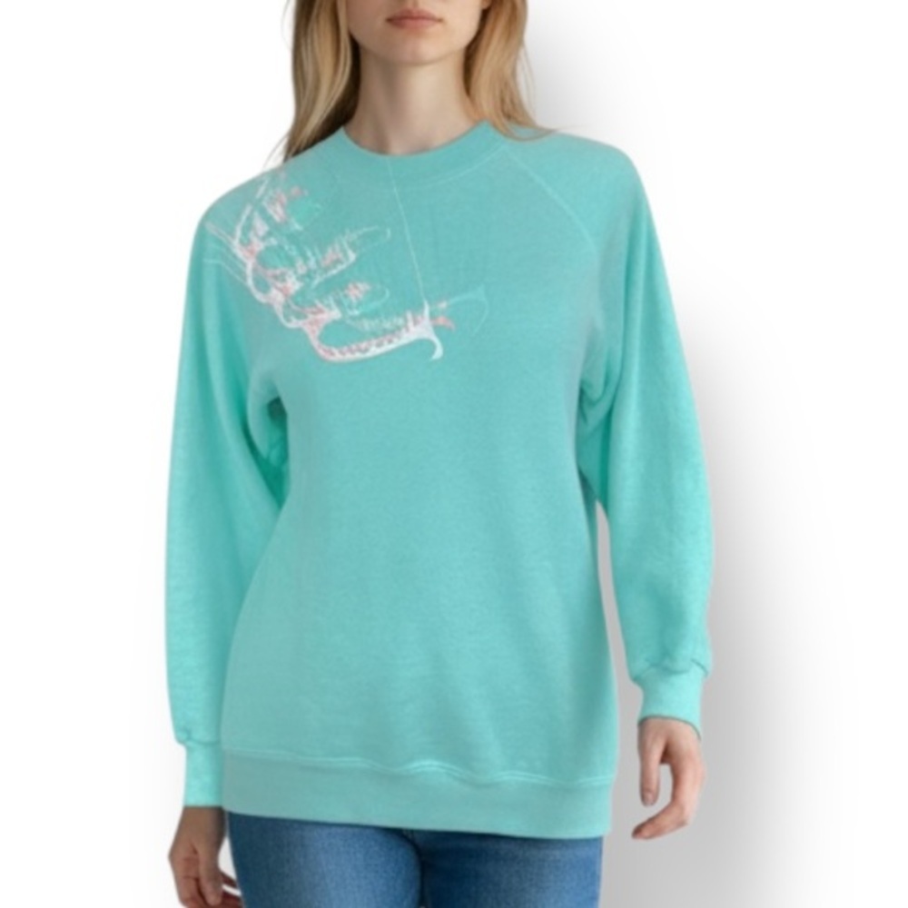 4/$20 Vintage Hanes Abstract Graphic Sweatshirt | USA Made l Size Small